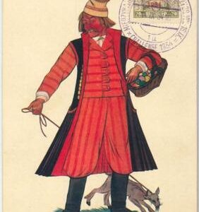 66259 - POLAND  - VINTAGE collectable POSTCARD: ethnic COSTUMES 1934