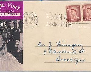 56317 -  NEW ZELAND -  POSTAL HISTORY: ROYAL VISIT  souvenir  COVER  1956