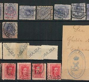60899 -  SPAIN - STAMPS:  LOT  of 50  USED  STAMPS -  ERRORS & nice POSTMARKS