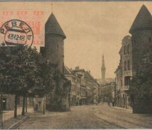 79678 - ESTONIA -  Imperf Stamps on VINTAGE   POSTCARD :   REVAL Tallinn 1918
