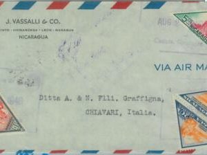 86087 - NICARAGUA - POSTAL HISTORY - Airmail Cover to  ITALY  1949
