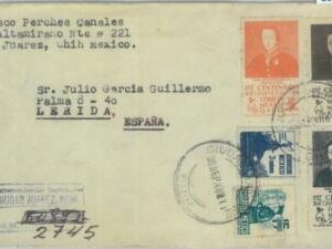 86081 -  MEXICO  -  POSTAL HISTORY -  REGISTERED COVER  to SPAIN  1948