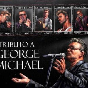 A5111- GUINEA BISSAU - ERROR - MISPERF stamp sheet 2017 George Michael. Music