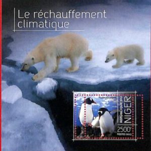A1366 - Niger- ERROR МISSPERF stamp sheet  2013 Пингвины Penguins  Animals