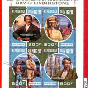 A1440 - Niger - ERROR МISSPERF Stamp Sheet 2018 people David Livingstone