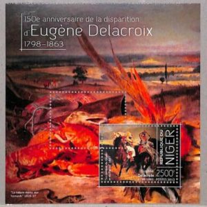 A2317 - NIGER - ERROR - MISPERF stamp sheet 2013 Eugene Delacroix ART