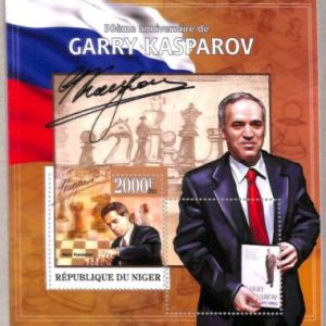 A2318 - NIGER - ERROR - MISPERF stamp sheet 2013 Garry Kasparov
