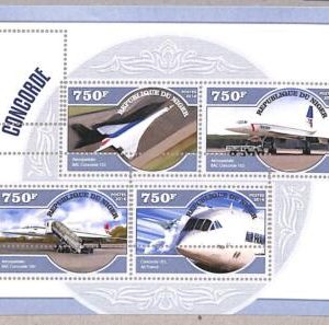 A2325 - NIGER - ERROR - MISPERF stamp sheet 2014 CONCORDE