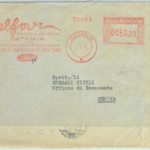 90434 - ITALY - POSTAL HISTORY - Red ADVERTISING Postmak: CHEMISTRY Snakes 1955