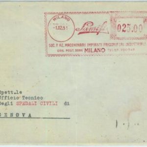 90449 - ITALY - POSTAL HISTORY - Red ADVERTISING Postmak: ELECTRICAL fridges
