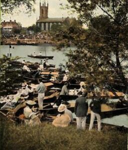 ac5411 - GB  -  VINTAGE POSTCARD: The Church ,Hampton-on-Thames - 1912