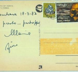 98422 - KENYA  - Postal History -  STAMPS on POSTCARD  1982 PREHISTORY Minerals