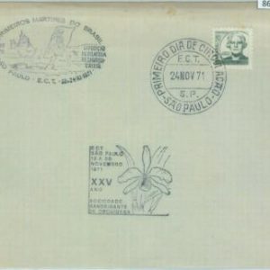 86577 - BRAZIL - Postal History - SPECIAL postmark on COVER 1971 flowers ORCHIDS
