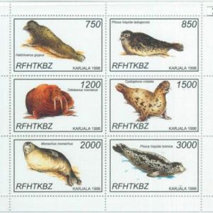 M2118 - RUSSIAN STATE, MINIATURE SHEET: Seals, Walruses, Marine life