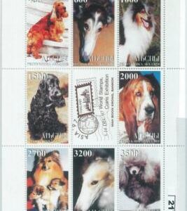 M2173 - RUSSIAN STATE, MINIATURE SHEET: Dogs, Rough Collies