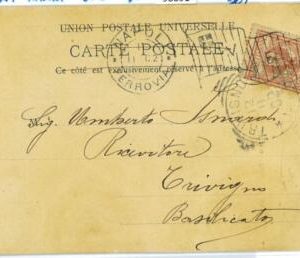 98891 - ITALY - POSTAL HISTORY - POSTCARD: Napoli to Trivigno 1902 Smyrne TURKEY