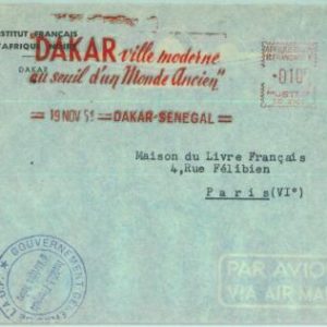 98418 - Afrique Occidentale Franc POSTAL HISTORY - Red Mecchanical Postmark 1951