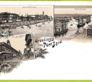 ah0281 - EGYPT - VINTAGE   POSTCARD - Greetings from Port Said