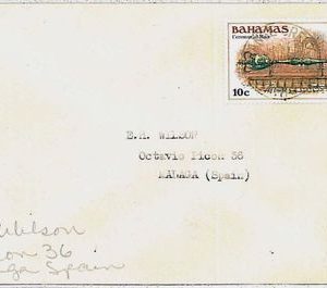 POSTAL HISTORY cover -  BAHAMAS 1980 : ORANGE CREST