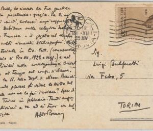 65433 - ITALY - Postal History -  single BELLINI stamp on POSTCARD - 1935