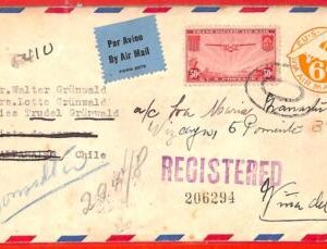 aa3694 - USA - POSTAL HISTORY -  Stationery COVER sent REGISTERED to CHILE
