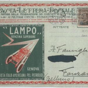 69602 - ITALY - POSTAL HISTORY - BLP Advertising COVER # 4 - AUTO petrol CARS