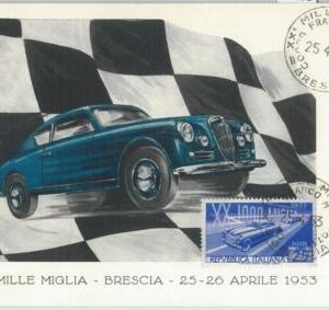 81192 - ITALY - Postal History -  MAXIMUM CARD -  AUTOMOBILE Cars 1953