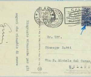 67714 - ITALY - POSTAL HISTORY - postmark on POSTCARD 1948: AUTOMOBILE