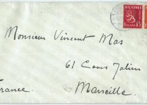 71719 - FINLAND - Postal History -  COVER to FRANCE  1941