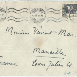 71721 - FINLAND - Postal History -  COVER to FRANCE  1936