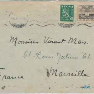 71728 - FINLAND - Postal History -  COVER to FRANCE  1935