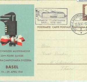 66943 - SWITZERLAND - Postal History - POSTAL STATIONERY CARD 1941