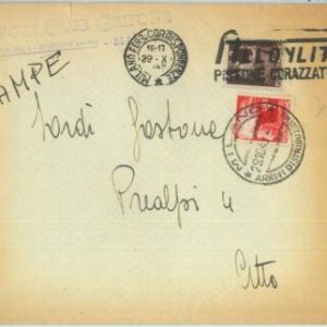 86605 - ITALY - Postal History - ADVERTISING postmark on COVER  1946 Auto cars