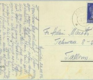 88929 - GERMANY Ostland  LATVIA   - POSTAL HISTORY - POSTCARD from AEGVIIDU 1942