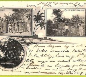 ah0293 - GABON - VINTAGE POSTCARD - ETHNIC - 1901 - RRR