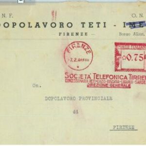 90486 - ITALY - POSTAL HISTORY - RED Mechanical Postmak: COMMUNICATIONS 1940