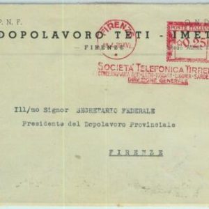 90480 - ITALY - POSTAL HISTORY - RED Mechanical Postmak: COMMUNICATIONS 1939