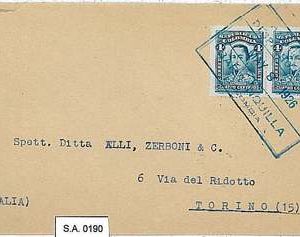 COLOMBIA - POSTAL HISTORY  -  COVER from BARRANQUILLA to ITALY - 1926