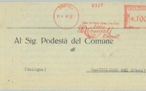 90491  - ITALY - POSTAL HISTORY - Red ADVERTISING Postmark: PRINTING PRESS  1947