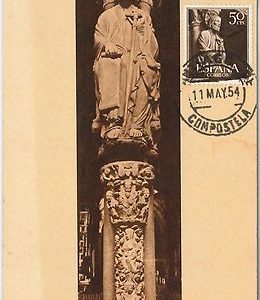 57377 - SPAIN - POSTAL HISTORY: MAXIMUM CARD 1954 -  ARCHITECTURE art RELIGION