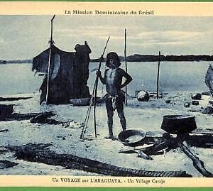 ah2779 - BRAZIL -VINTAGE POSTCARD Postal Antigua-Indios ETHNIC , Araguaia River