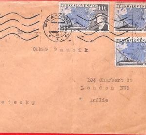 aa0615 - CZECHOSLOVAKIA - Postal History - COVER to ENGLAND 1959 Science MARCONI