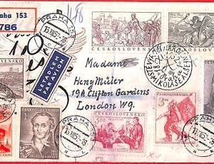 aa0617 - CZECHOSLOVAKIA - Postal History -  REGISTERED COVER to ENGLAND 1952