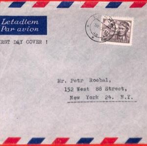 aa0612 - CZECHOSLOVAKIA - Postal History - FDC COVER 1947  Aviation AIRMAIL