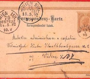 aa0601 - CZECHOSLOVAKIA Austria - POSTAL HISTORY - Stationery card from MIROSOV