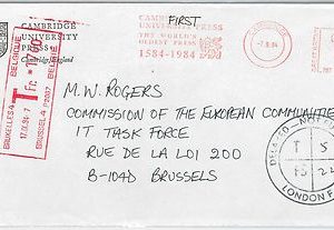 57266 - BELGIUM / GB - POSTAL HISTORY: nice REDIRECTED COVER - TAXED ! 1984   #4