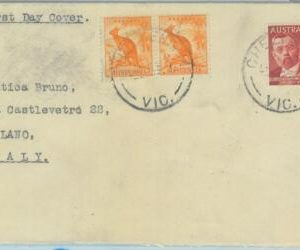 86288 - AUSTRALIA - Postal History - FDC COVER to ITALY 1948 Kangaroo ANIMALS