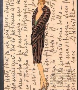 Lib737 - VINTAGE Illustrated ADVERTISING POSTCARD  - Golia FURRIER - FURS