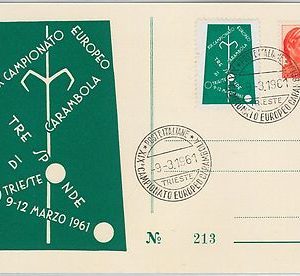 56529 -  SPORTS: SNOOKER Tournament - ITALY -  POSTAL HISTORY: POSTCARD 1961