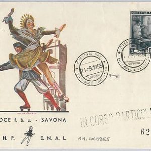 56535 - FIGURE SKATING - ITALY Savona -  POSTAL HISTORY: SPECIAL  COVER 1955